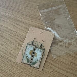 Floral Rectangle Earrings